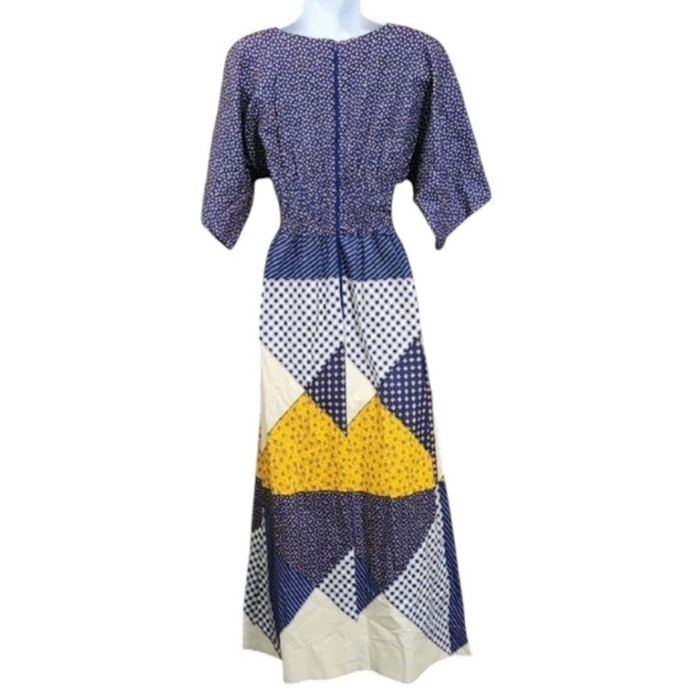 Vintage Keyloun Patchwork Cotton Maxi Dress - image 4